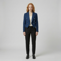 Women's Cropped Double-Breasted Blazer