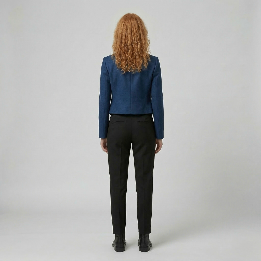 Women's Cropped Double-Breasted Blazer