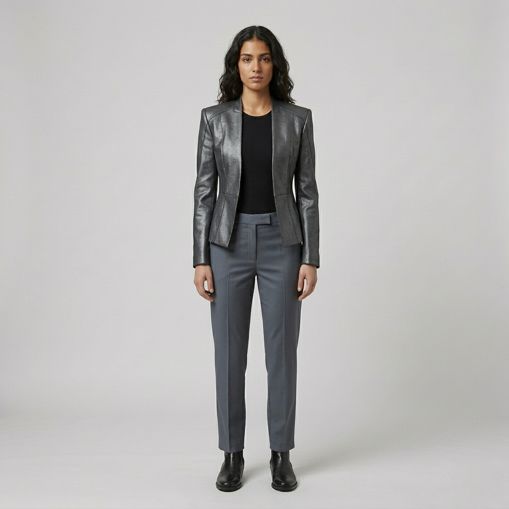 Women's Metallic Contour Blazer