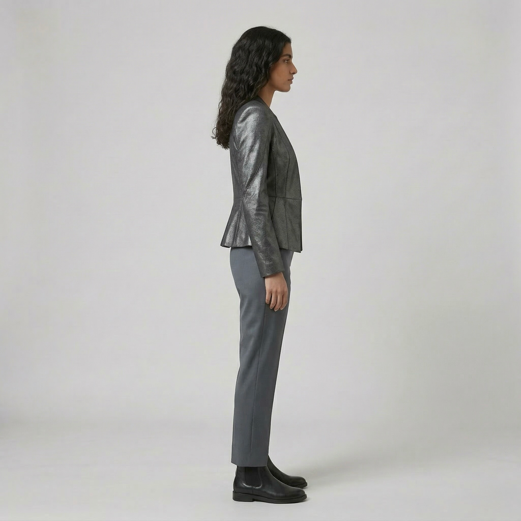 Women's Metallic Contour Blazer
