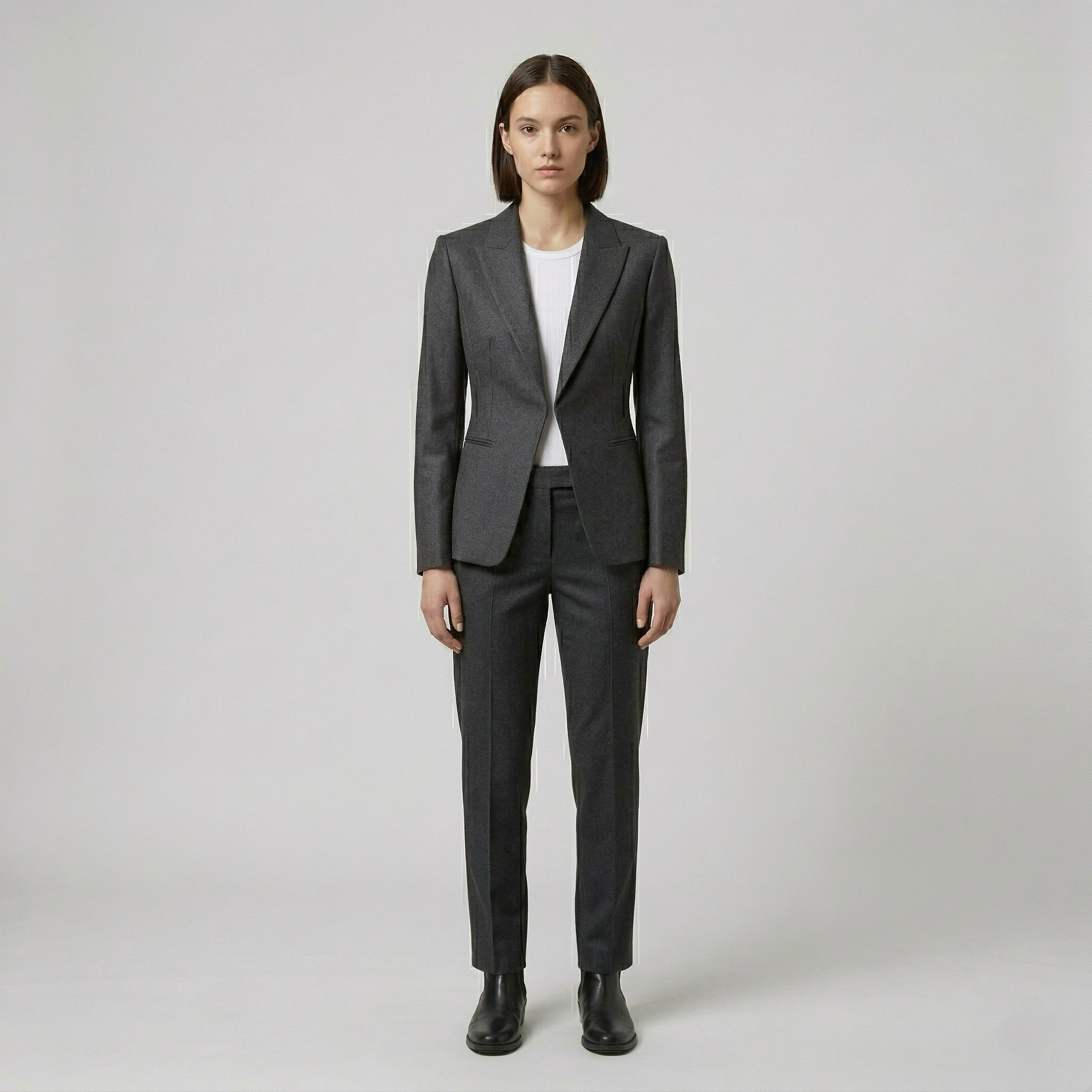 Women's Structured Faux-Leather Blazer