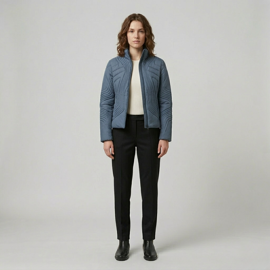 Women's Quilted Structured Zip Jacket