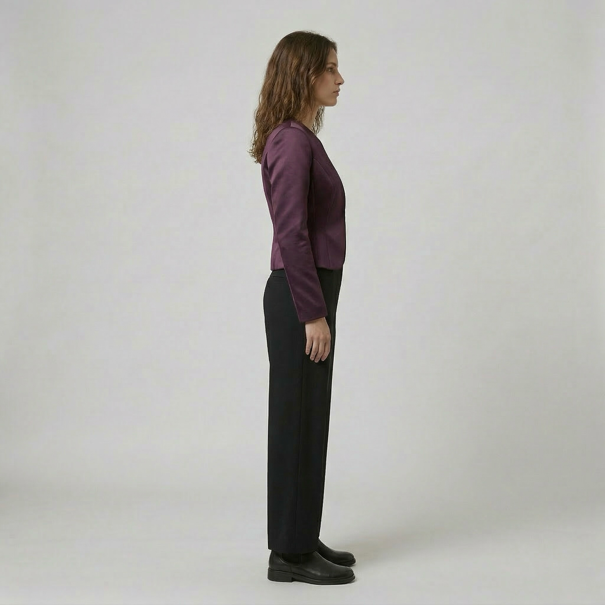 Women's Satin-Finish Cropped Blazer