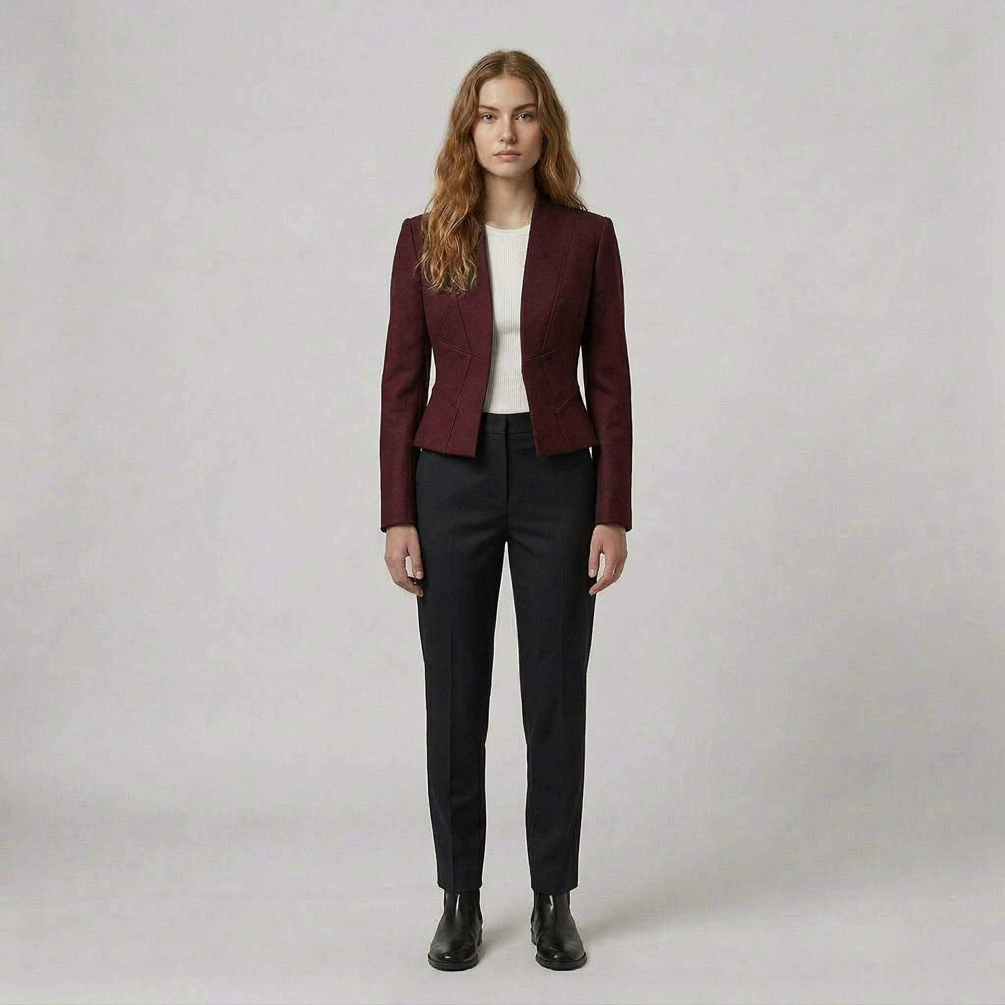 Women's Sculpted-Waist Tailored Blazer