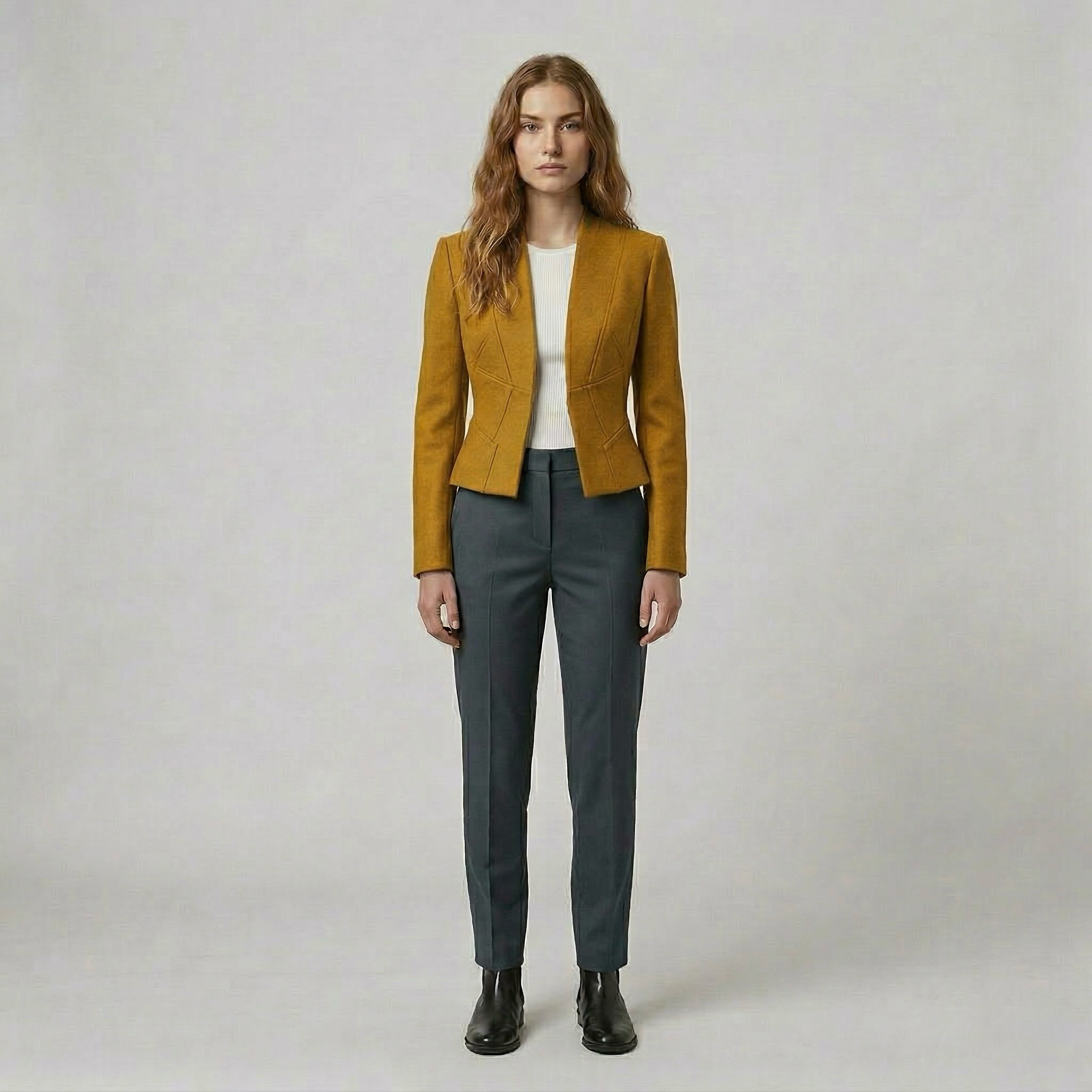 Women's Sculpted-Waist Tailored Blazer