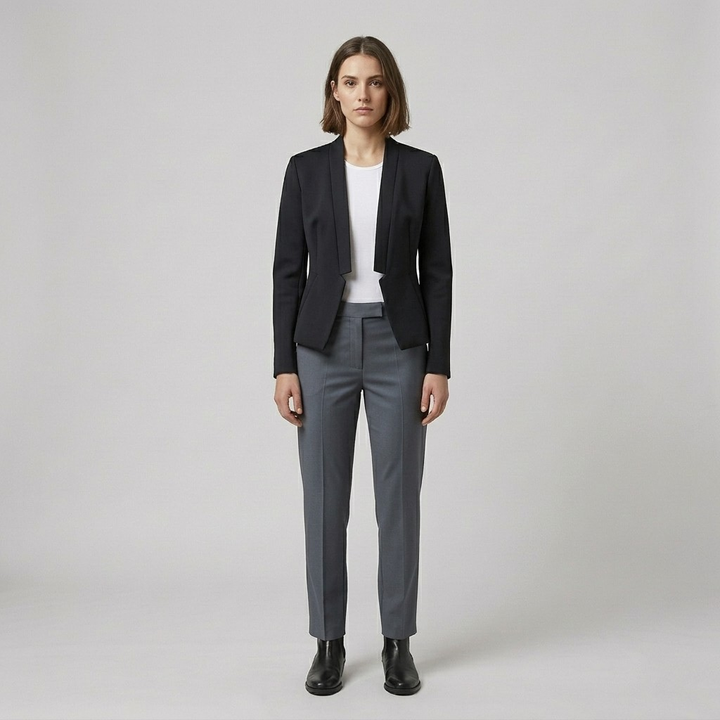 Women's Open-Front Cropped Blazer