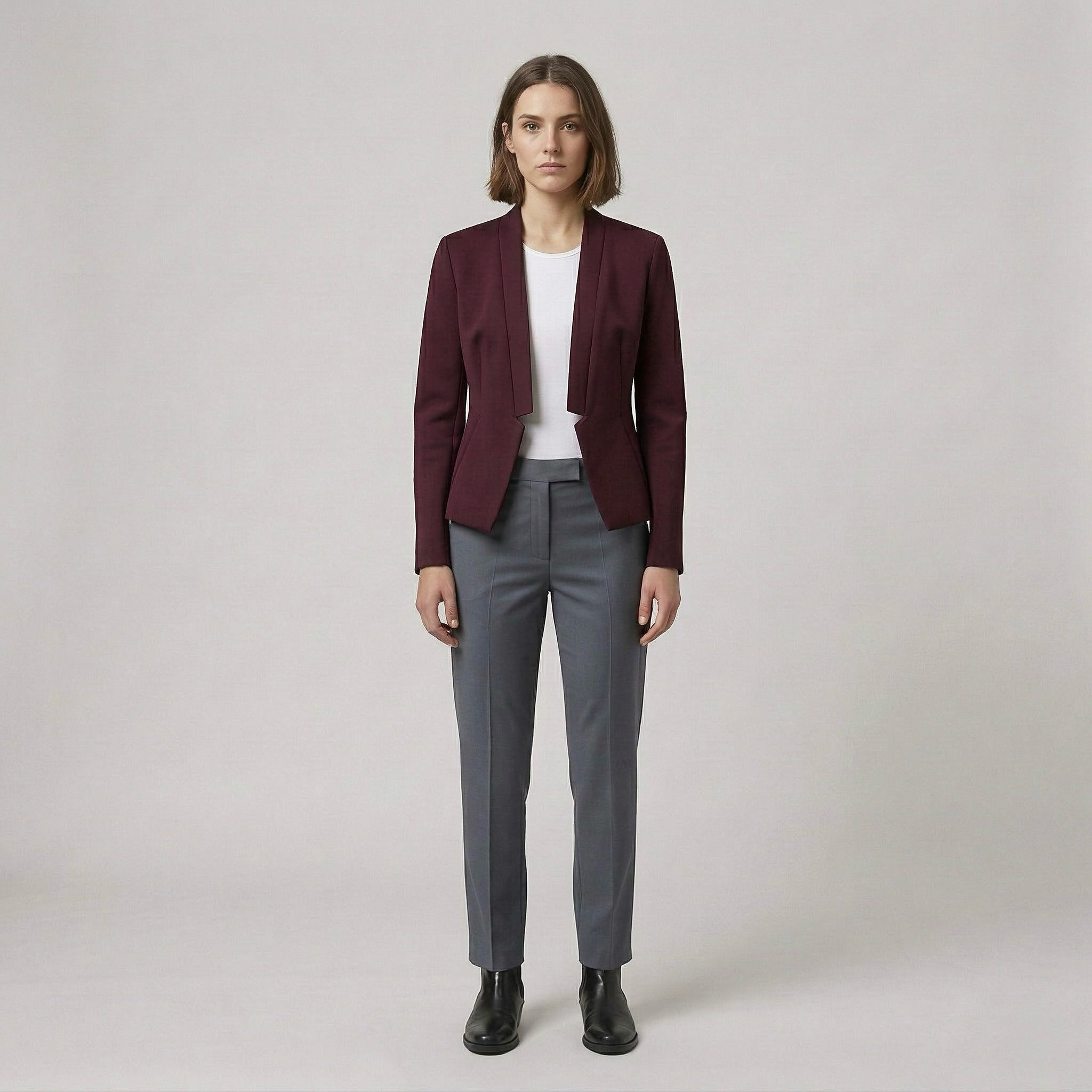 Women's Open-Front Cropped Blazer