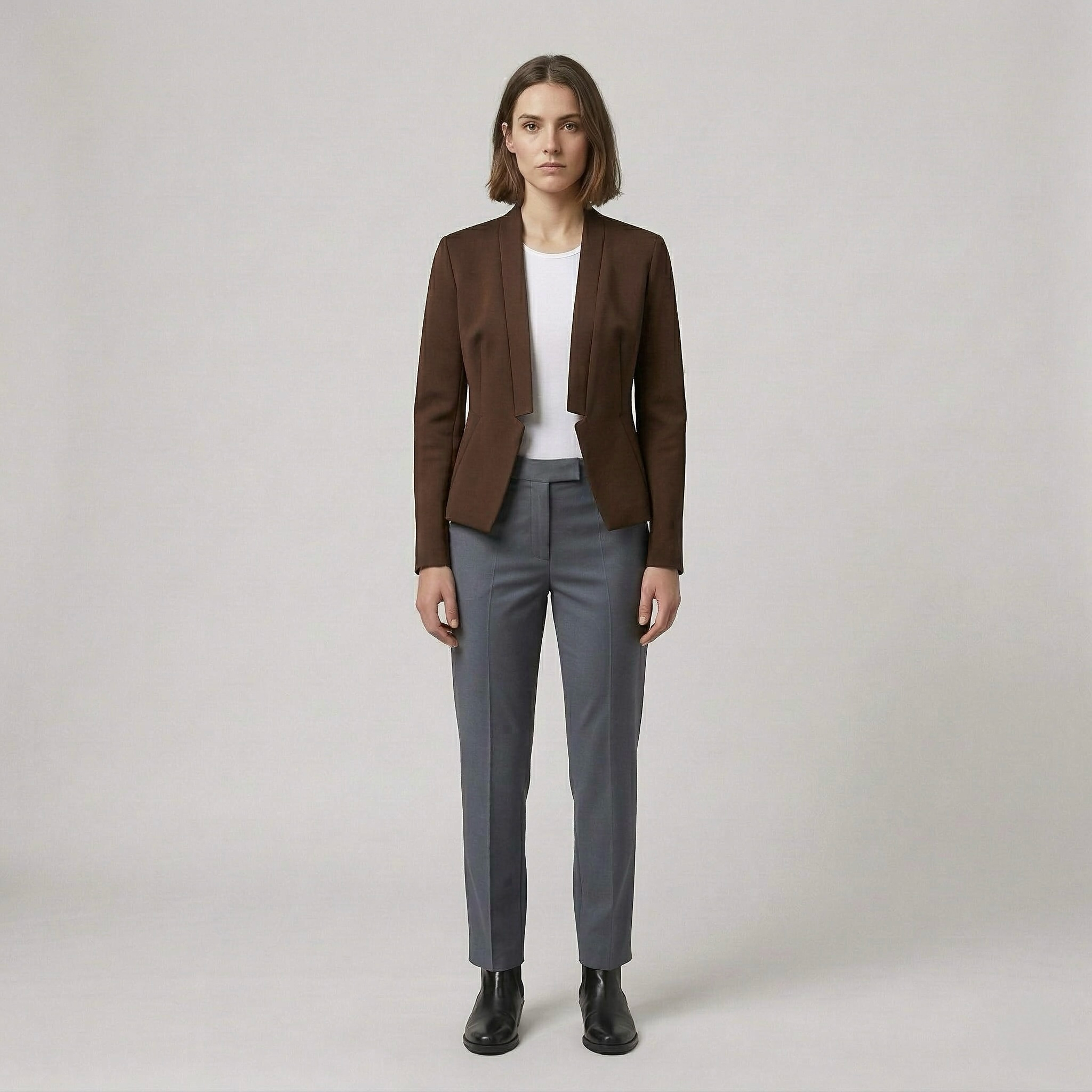 Women's Open-Front Cropped Blazer