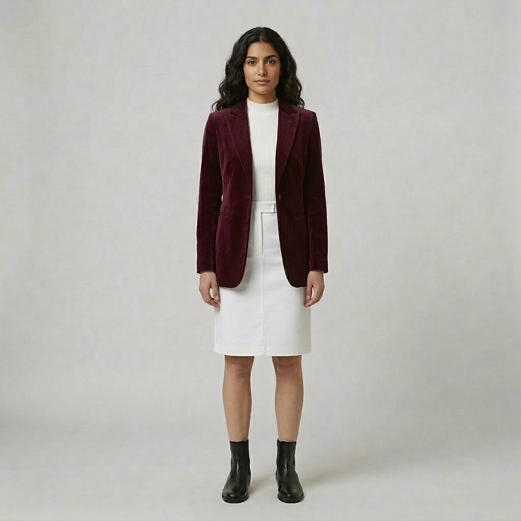 Women's Velvet-Finish Blazer
