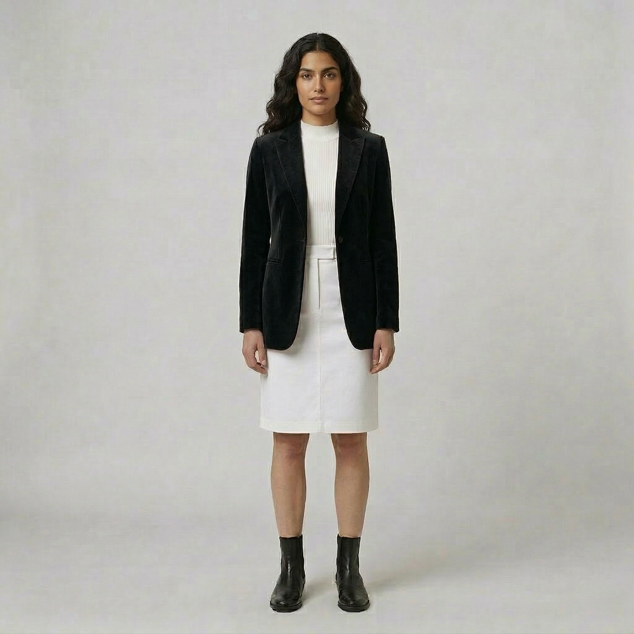 Women's Velvet-Finish Blazer