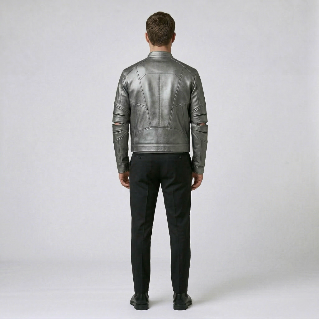 Men's Panel-Detail Moto Jacket