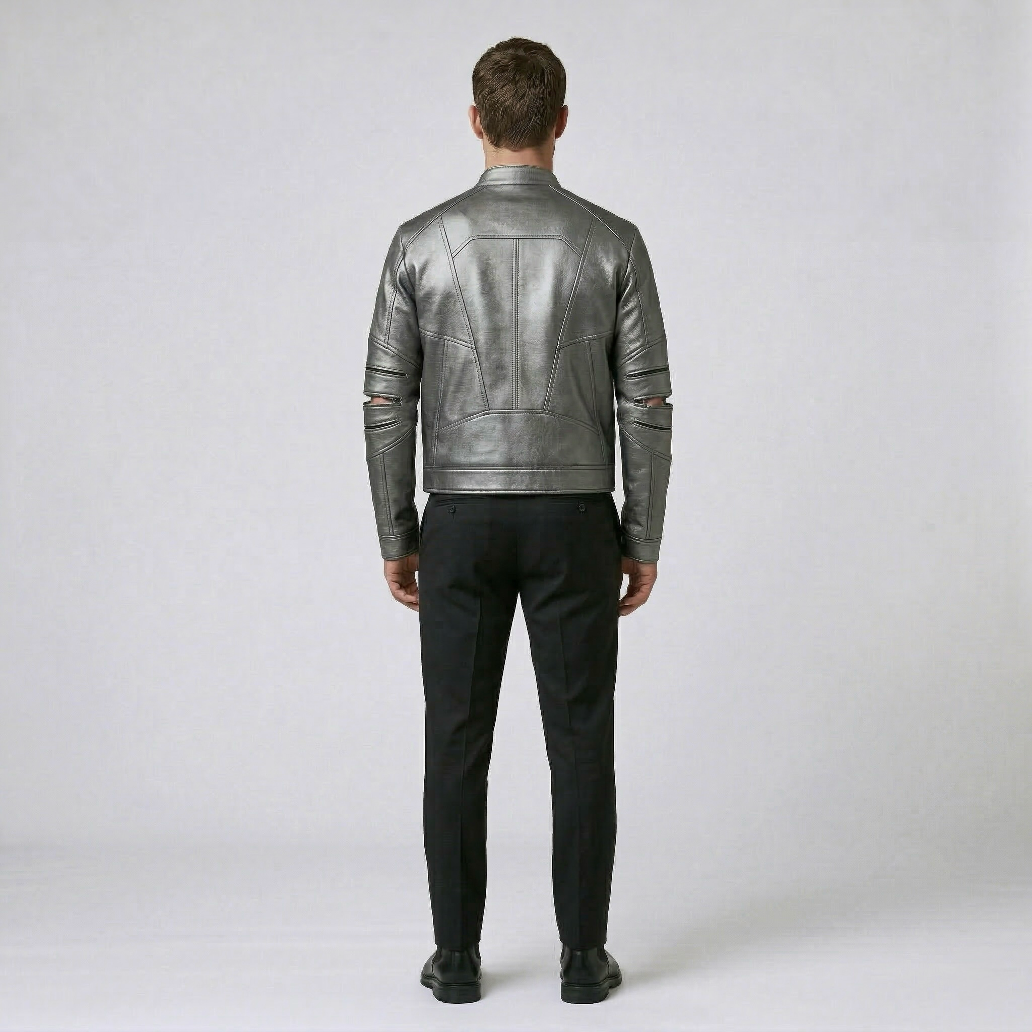 Men's Panel-Detail Moto Jacket