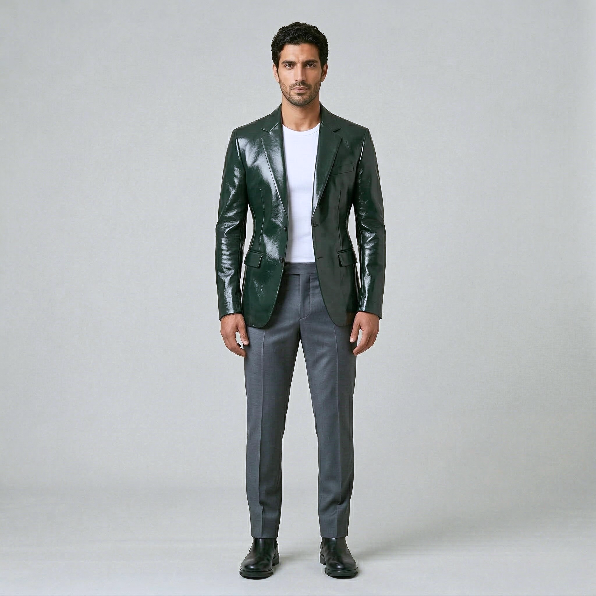 Men's High-Shine Tailored Blazer