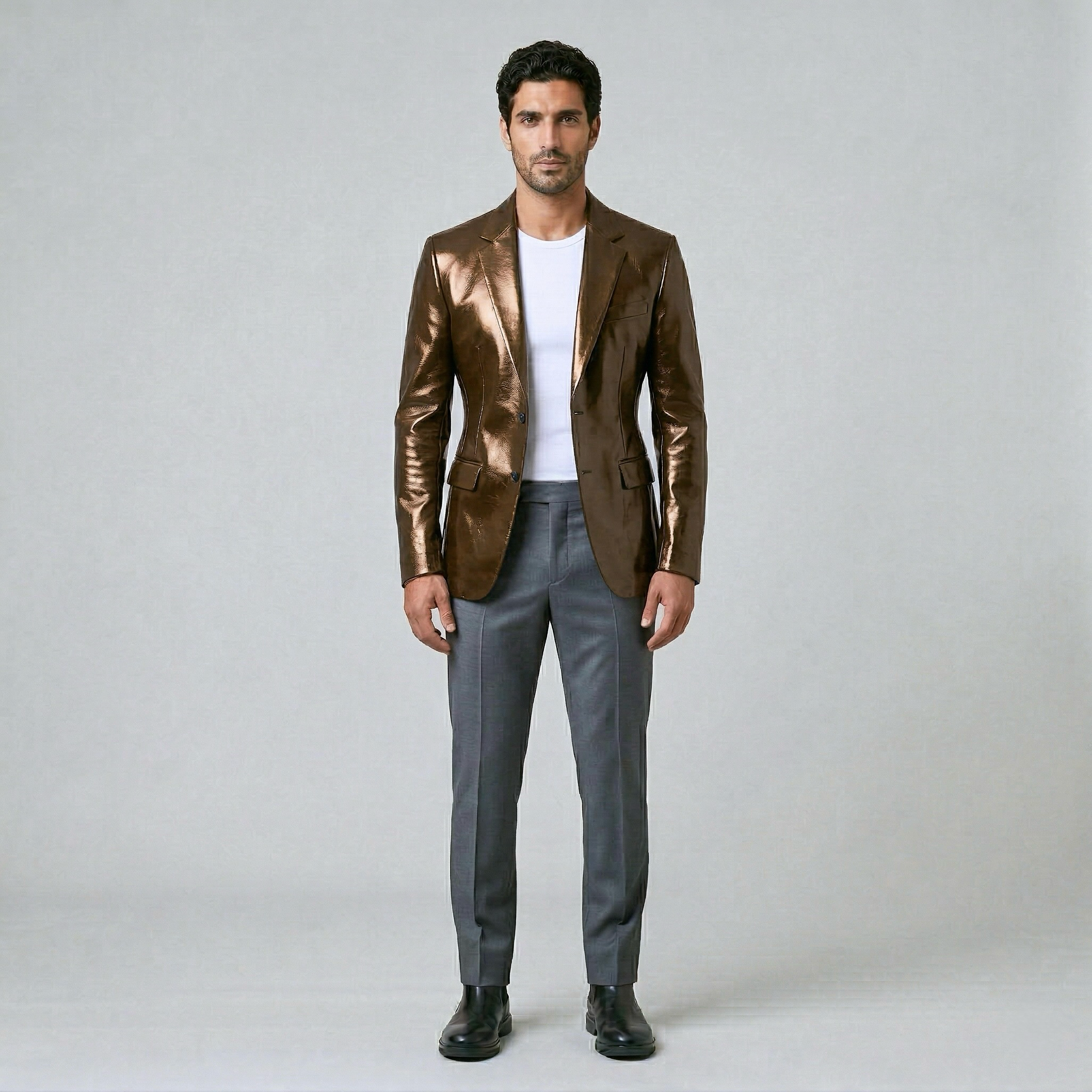Men's High-Shine Tailored Blazer