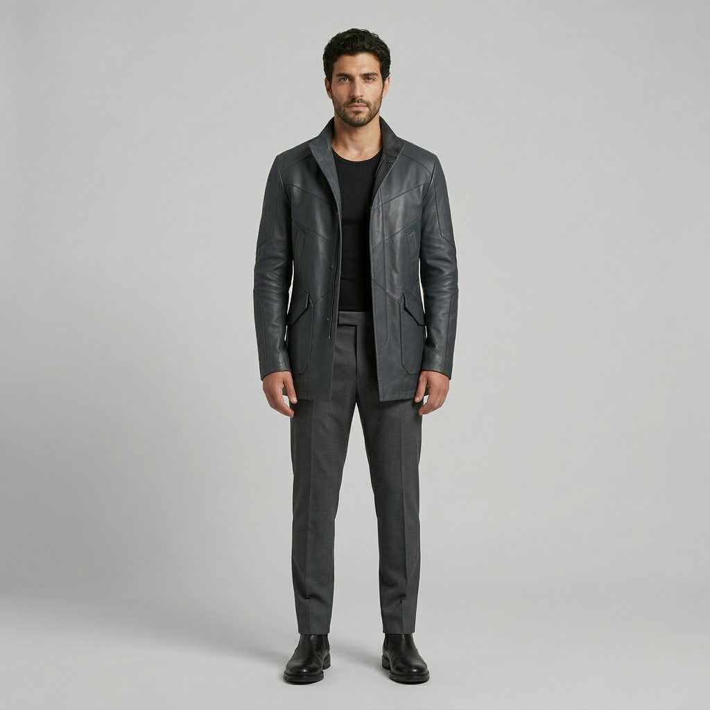 Men's Zip-Front Structured Jacket