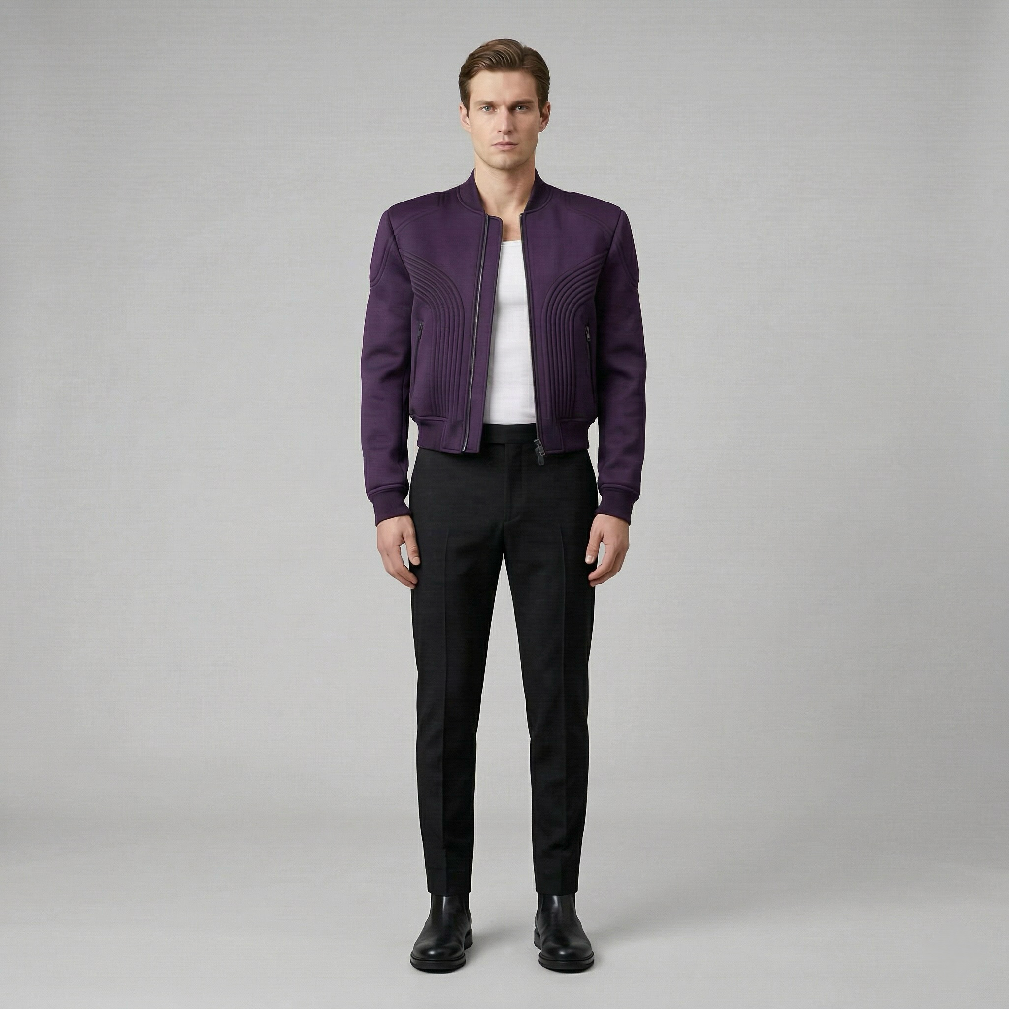 Men's Contour Panel Bomber Jacket