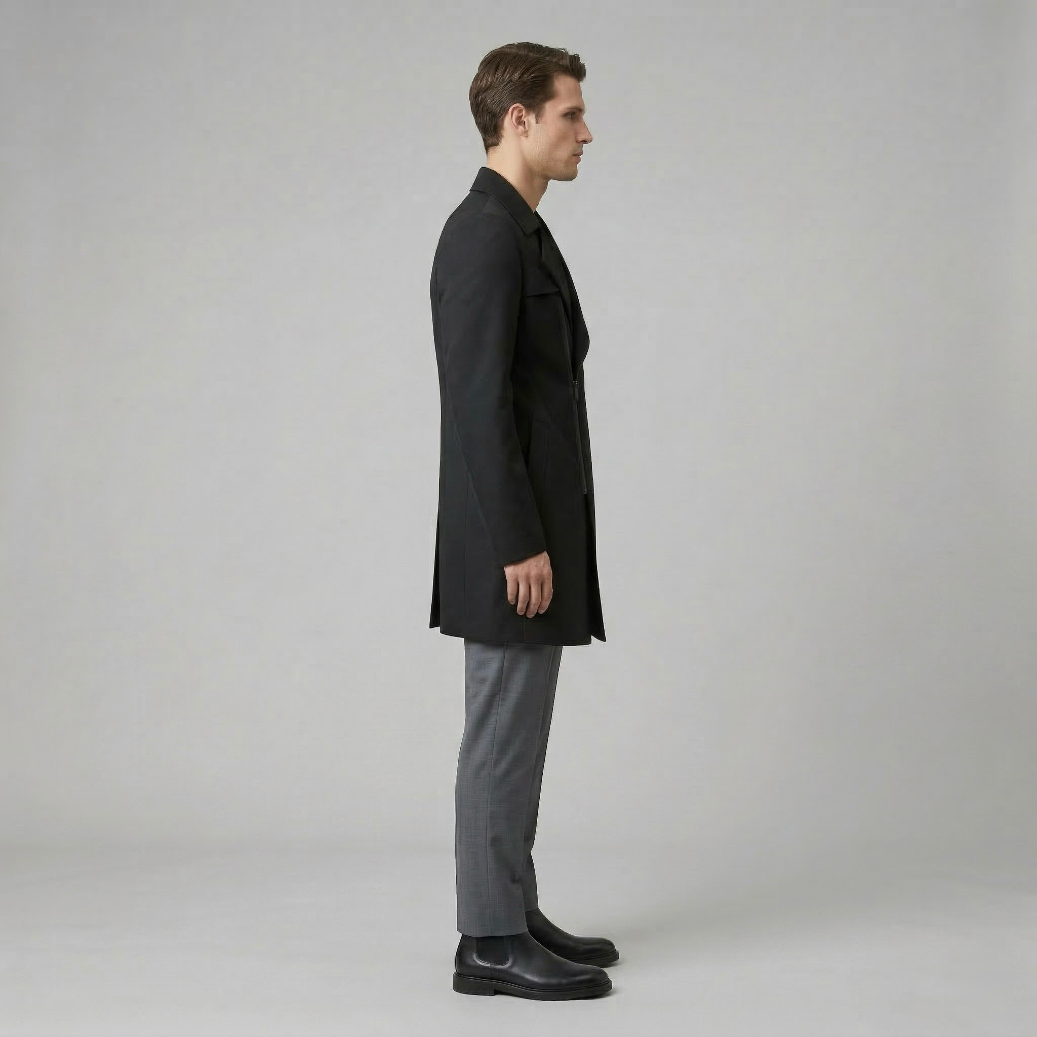 Men's Asymmetric Long Coat