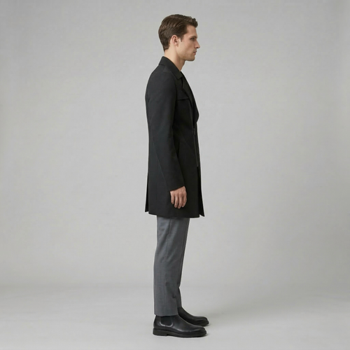 Men's Asymmetric Long Coat
