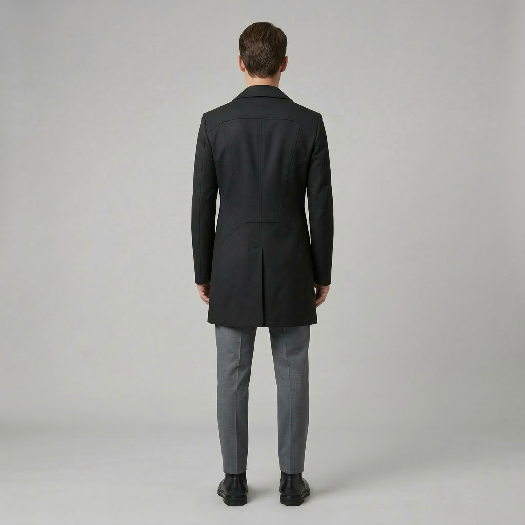 Men's Asymmetric Long Coat