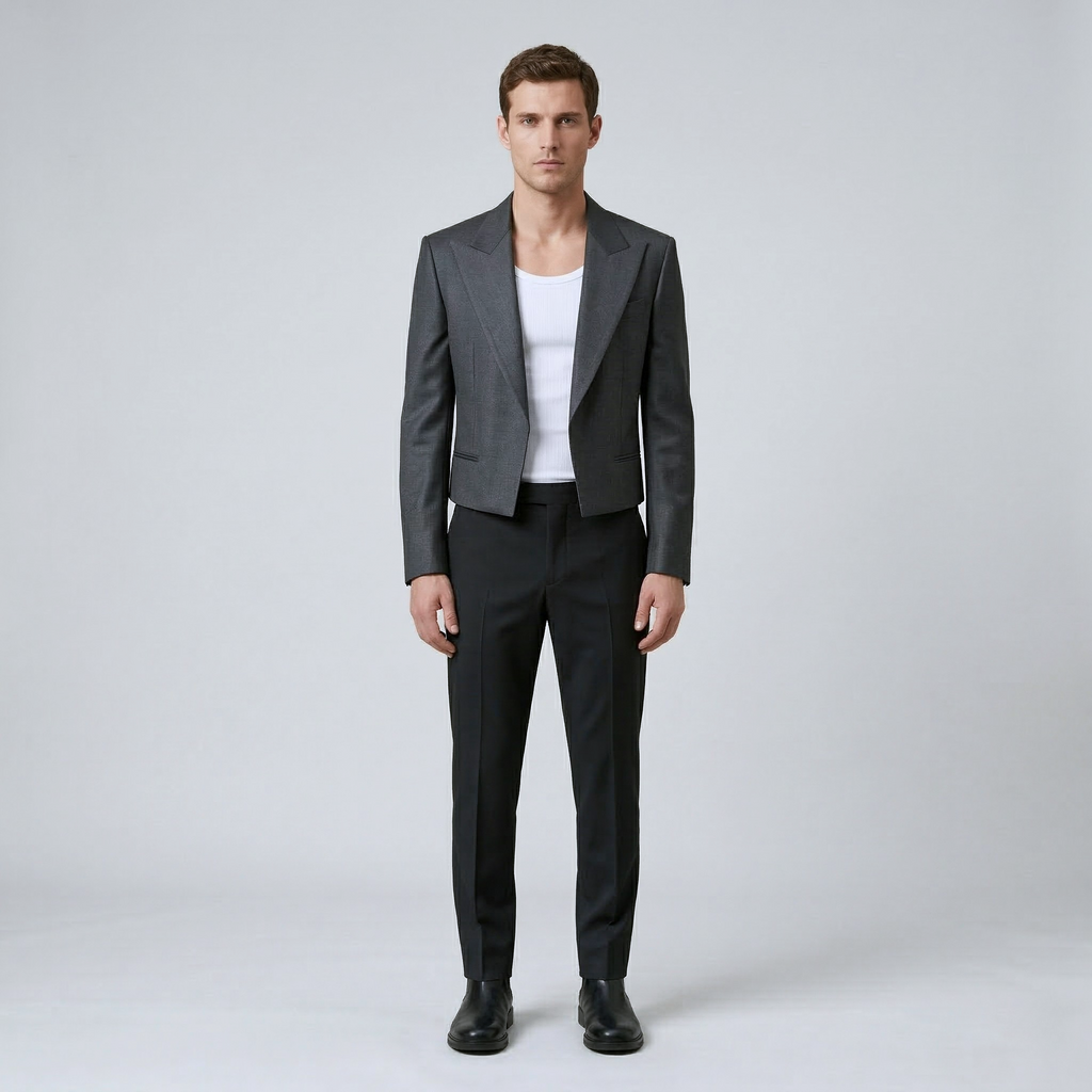 Men's Cropped Tailored Blazer