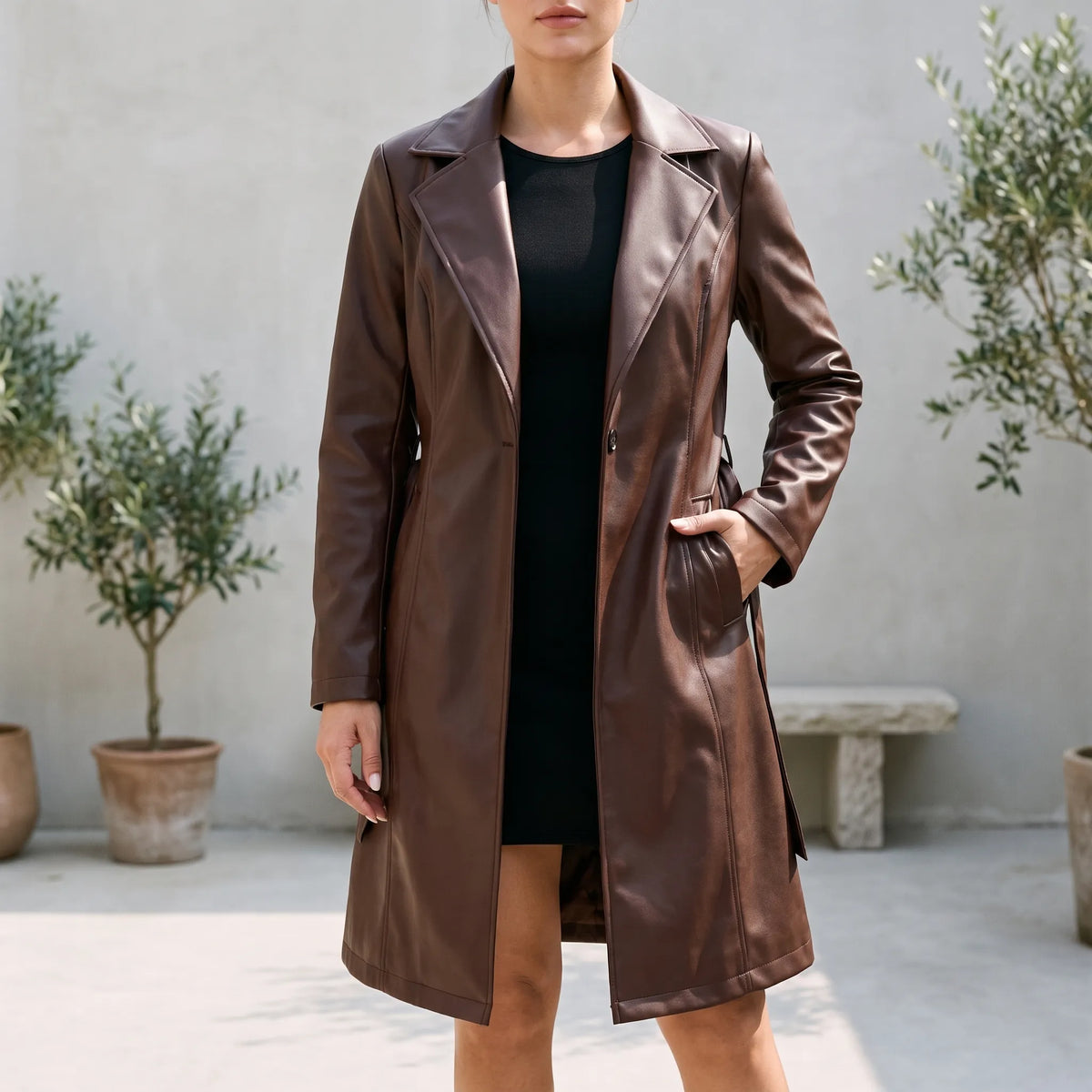  Alice - Sleek Longline Trench Coat 