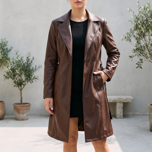  Alice - Sleek Longline Trench Coat 