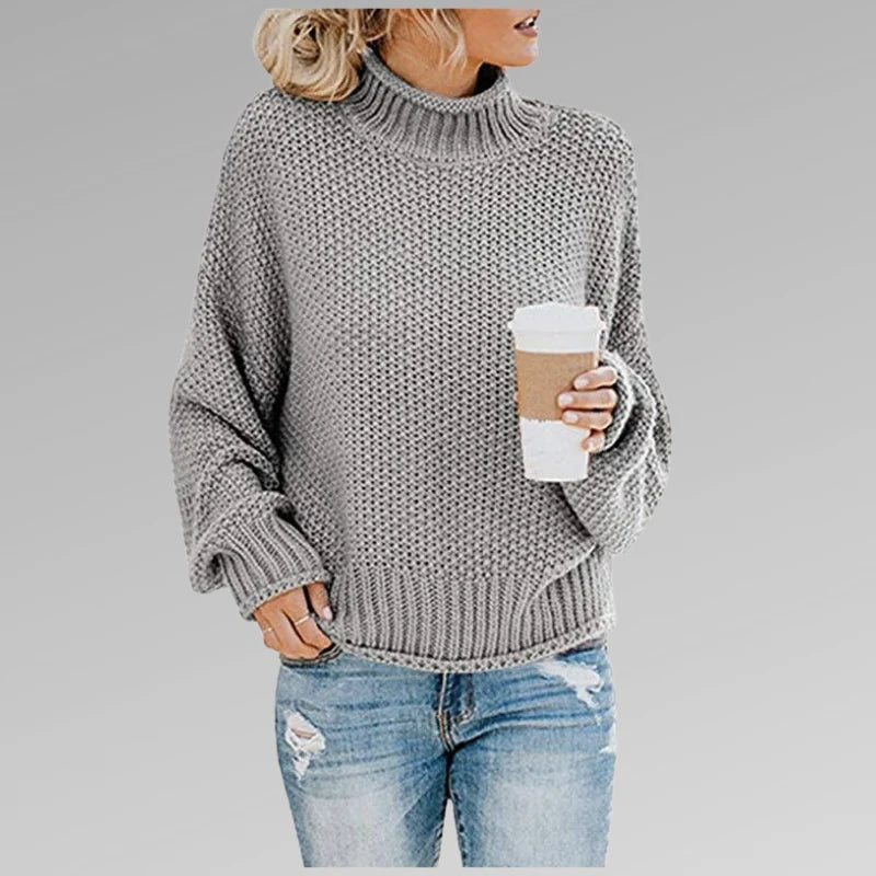 Allison Collection | Women's Oversized Turtleneck Sweater with Drop Shoulder Design | Cozy Knitwear for Layered Comfort 5