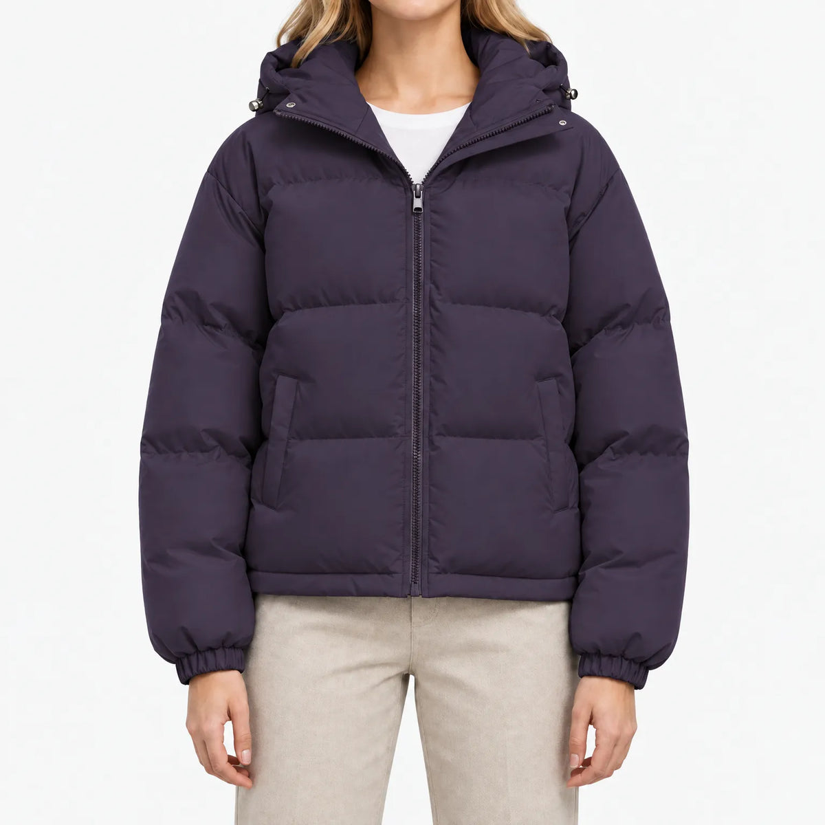 Alma  - Quilted Zip-Up Puffer Jacket