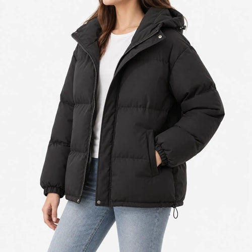 Alma  - Quilted Zip-Up Puffer Jacket
