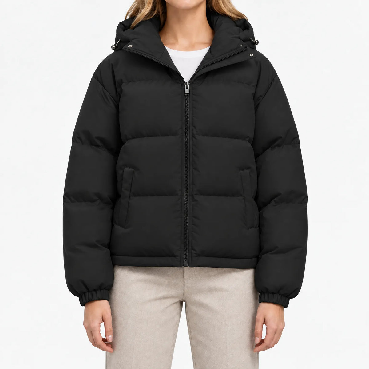 Alma  - Quilted Zip-Up Puffer Jacket