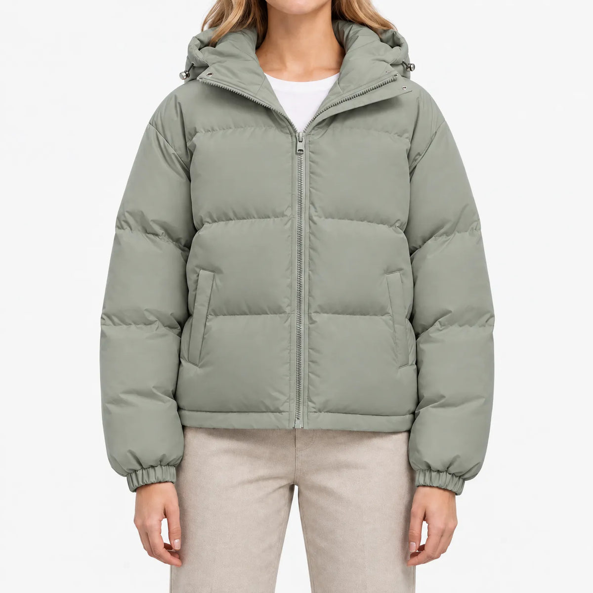 Alma  - Quilted Zip-Up Puffer Jacket