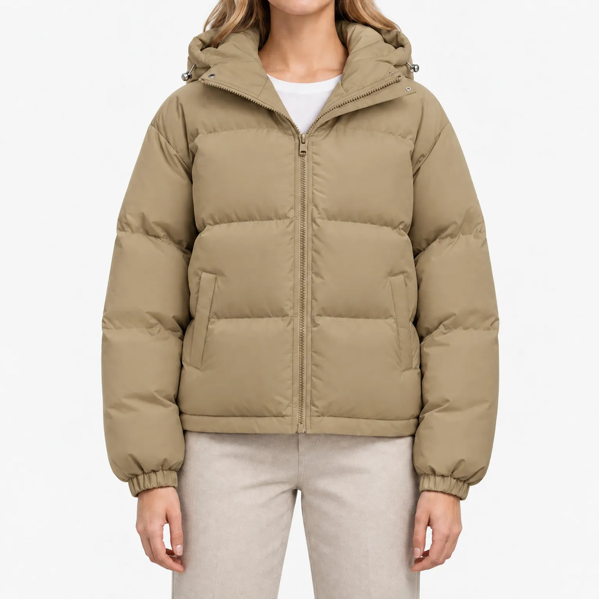 Alma  - Quilted Zip-Up Puffer Jacket