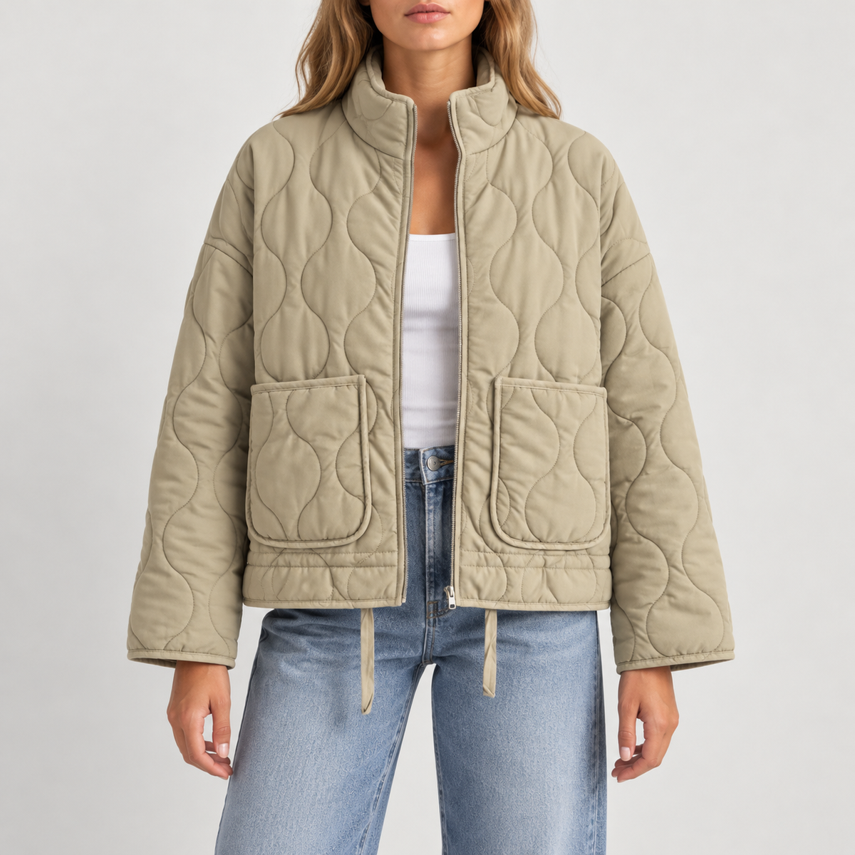 Aveline – Wave Quilted Jacket