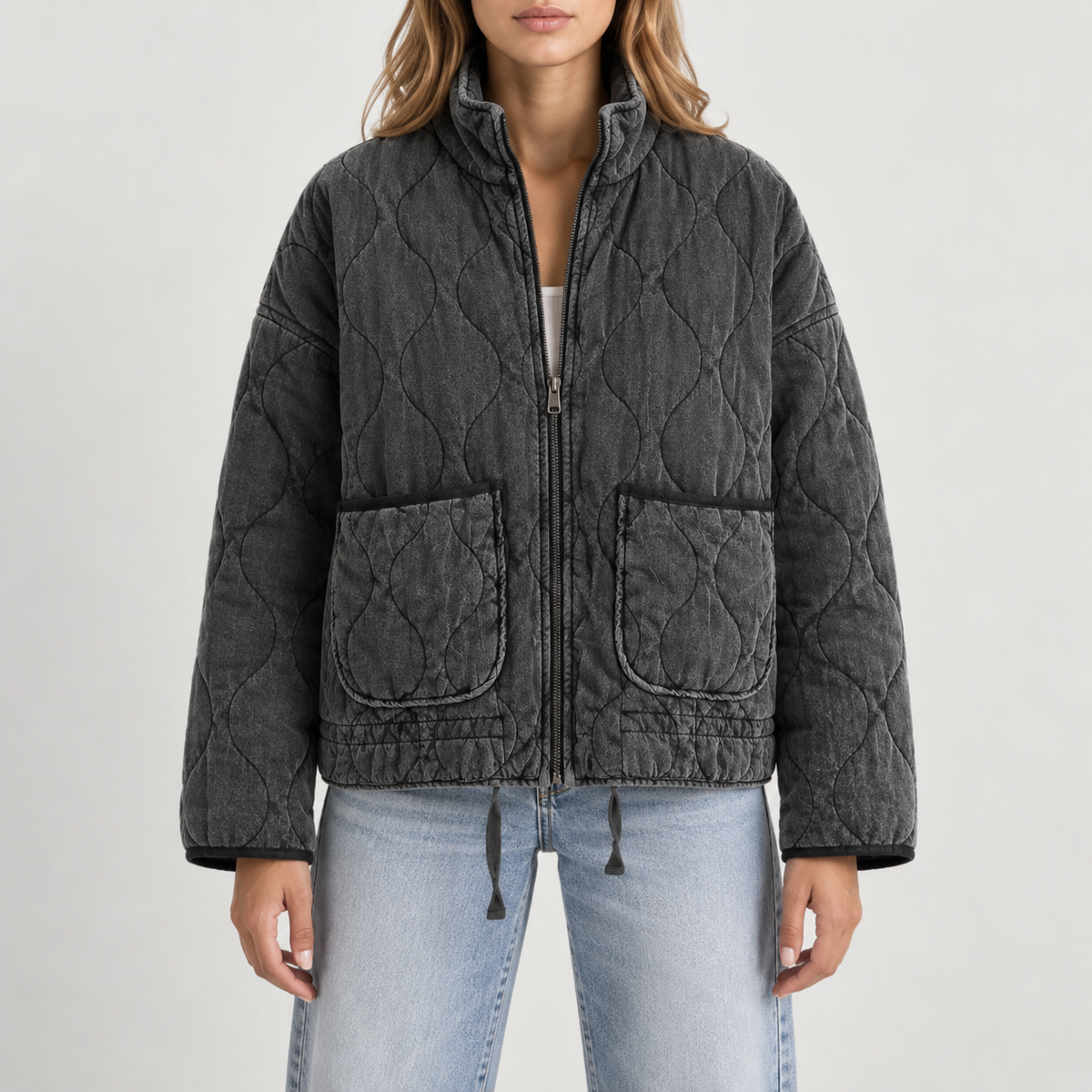 Aveline – Wave Quilted Jacket
