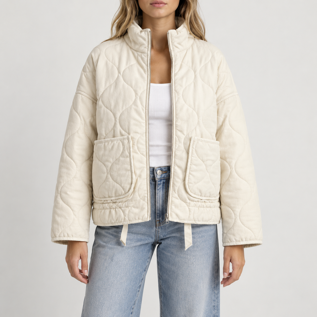 Aveline – Wave Quilted Jacket