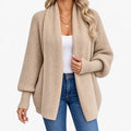 Cassandra  - Classic Open Front Knit Cardigan Sweater