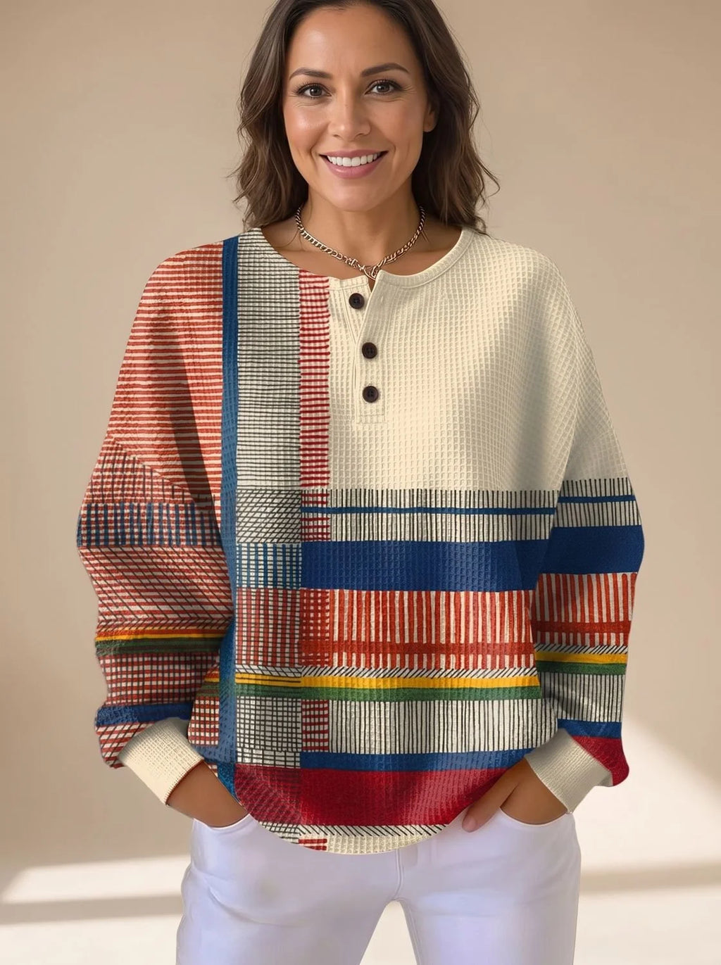CozyWaves | Women's Sweater with Double-Knit Warmth | Relaxed Fit for Cool Weather Comfort 0