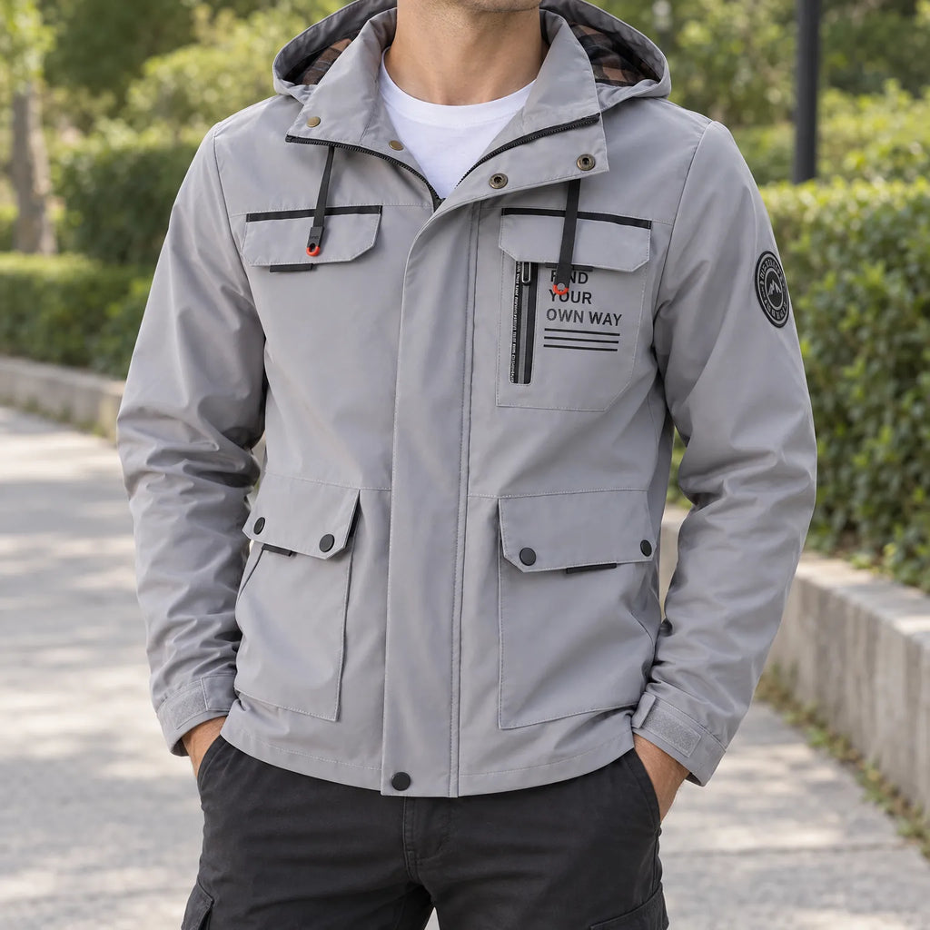 Darnell  - Casual Hooded Windbreaker Pilot Jacket