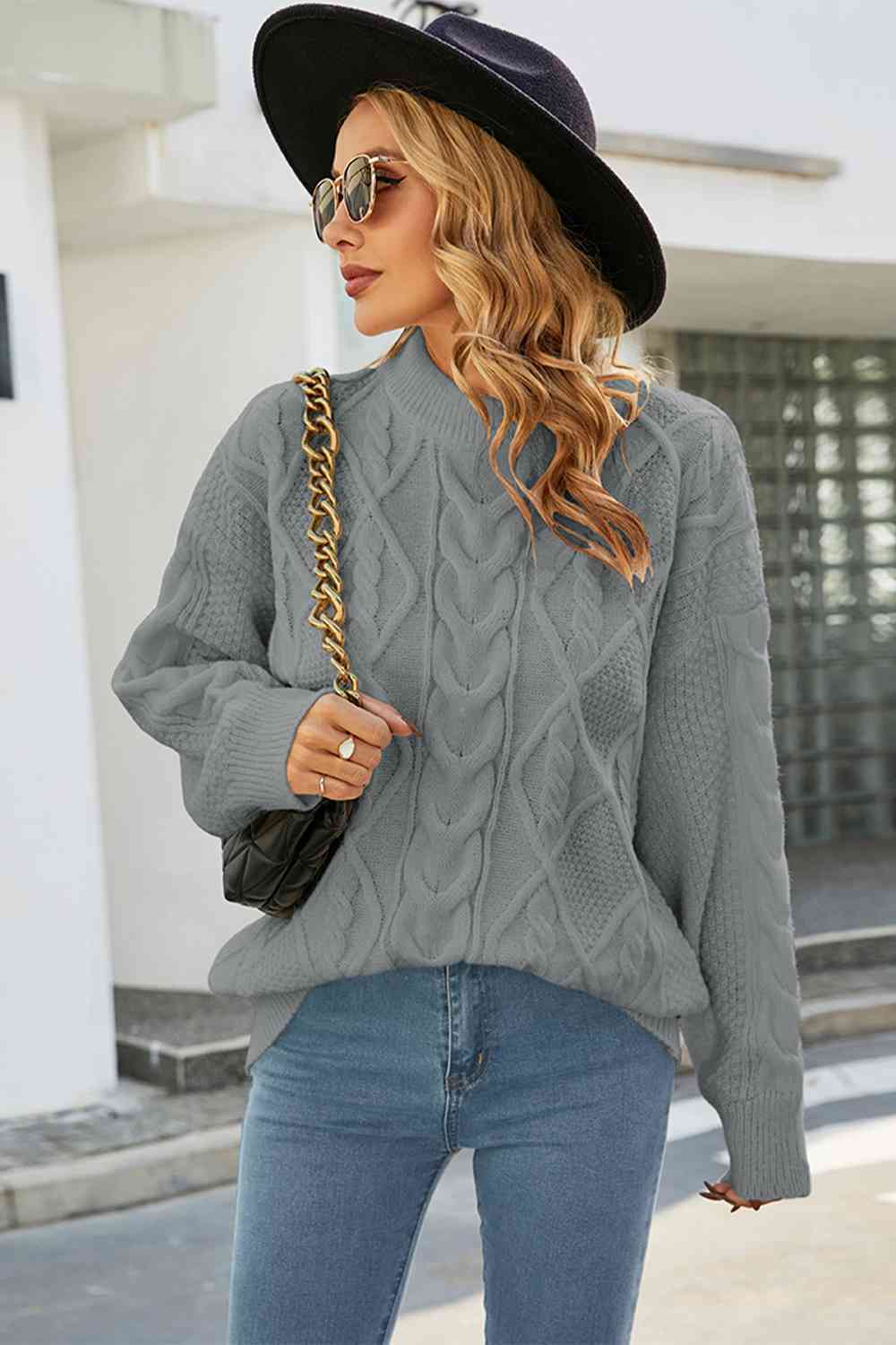 Dorothy Collection | Women's Oversized Cable Knit Sweater with Drop Shoulder Design | Cozy Layered Comfort for Autumn and Winter 3