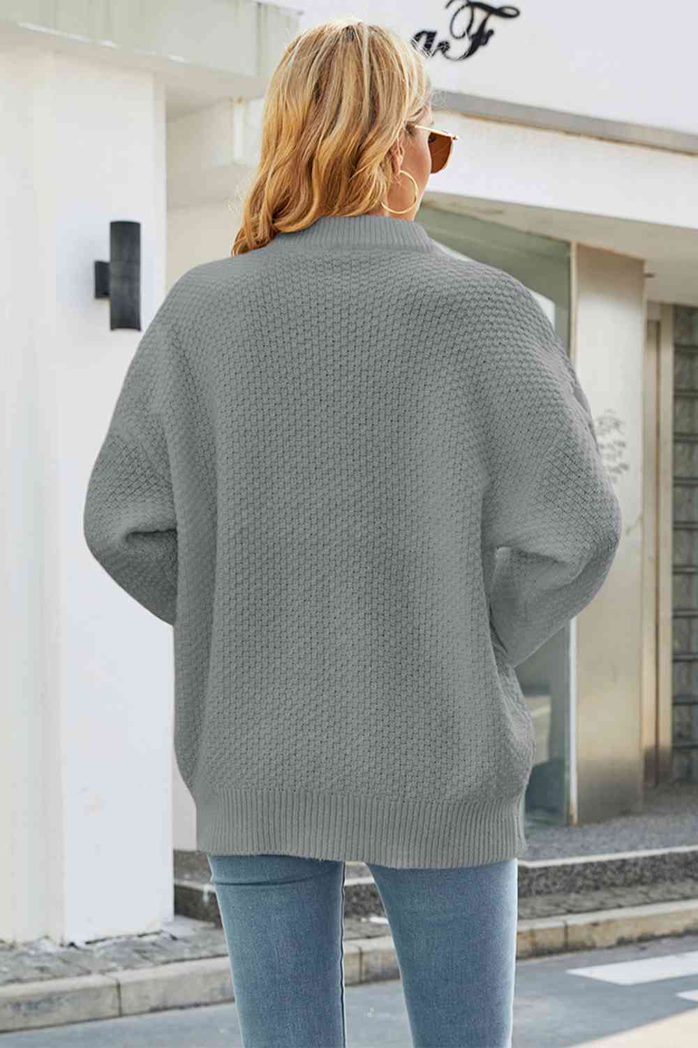 Dorothy Collection | Women's Oversized Cable Knit Sweater with Drop Shoulder Design | Cozy Layered Comfort for Autumn and Winter 4