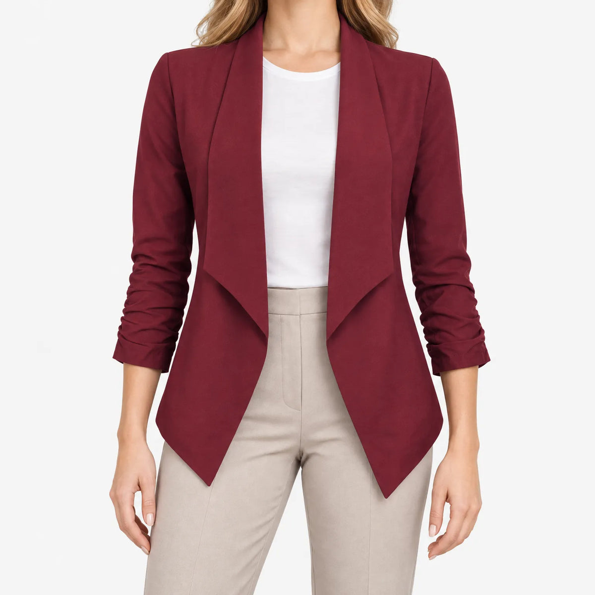 Drapia - Open-Front Draped Blazer Dianna