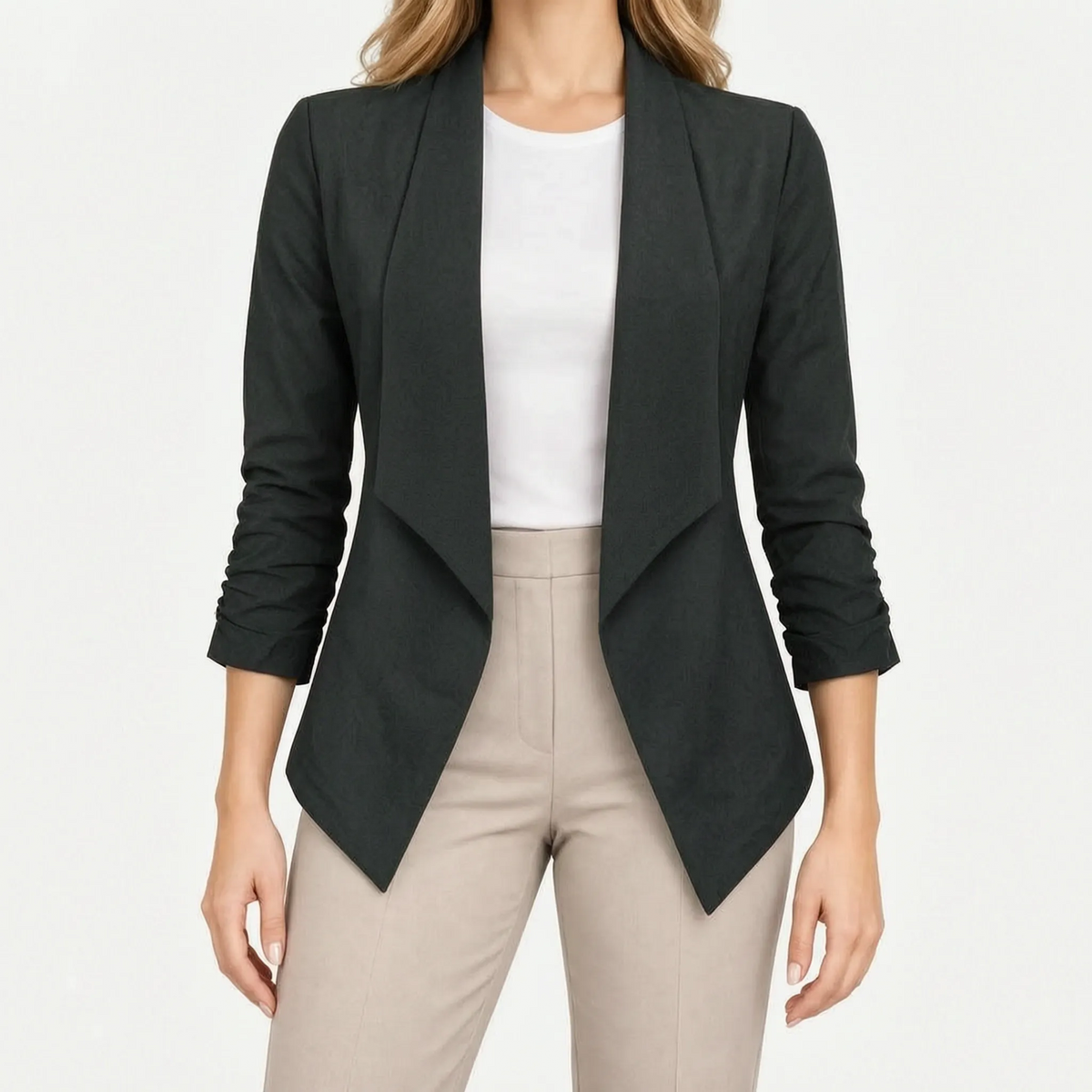 Drapia - Open-Front Draped Blazer Dianna