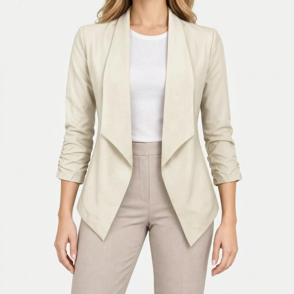 Drapia - Open-Front Draped Blazer Dianna