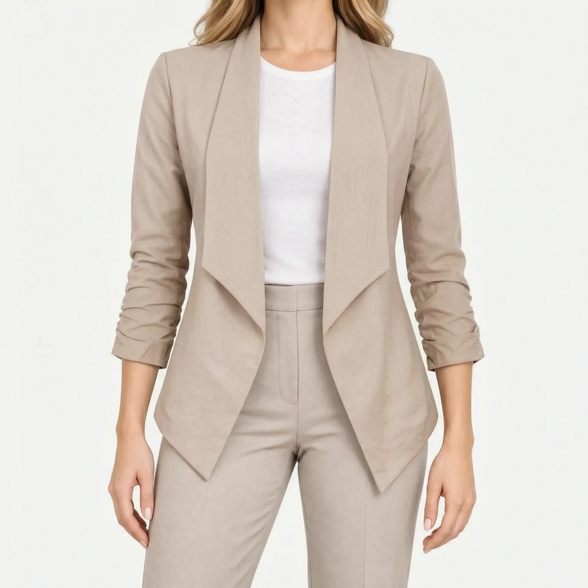 Drapia - Open-Front Draped Blazer Dianna