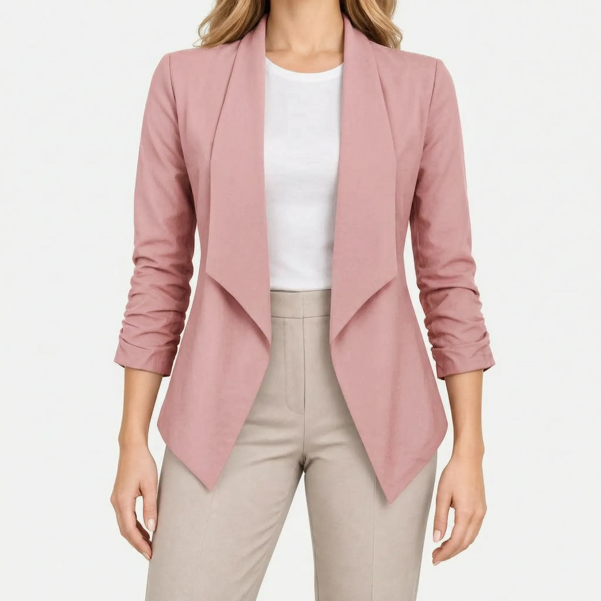 Drapia - Open-Front Draped Blazer Dianna