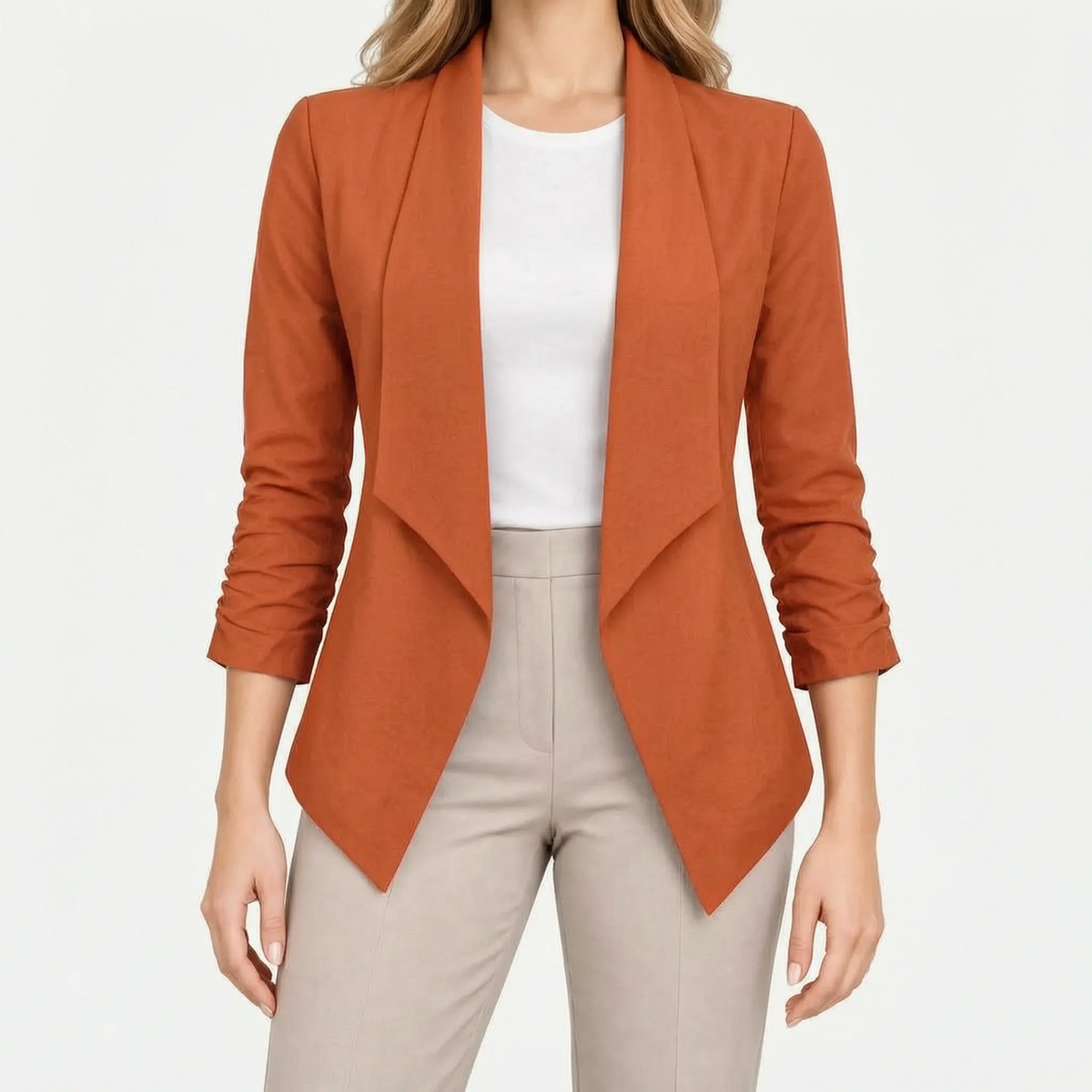 Drapia - Open-Front Draped Blazer Dianna