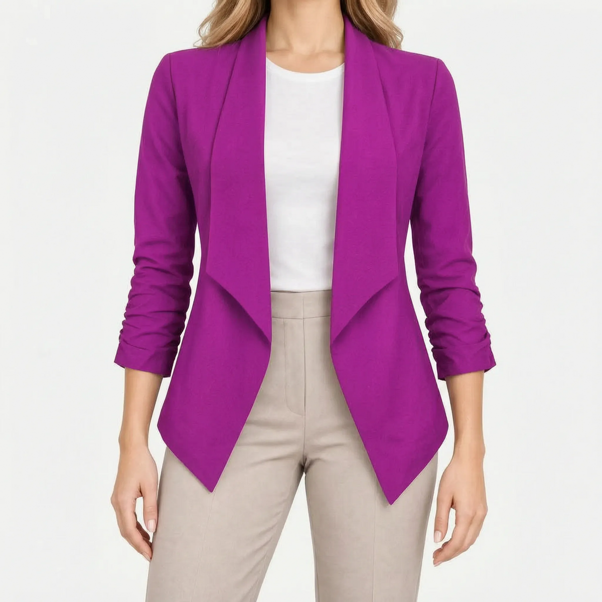 Drapia - Open-Front Draped Blazer Dianna