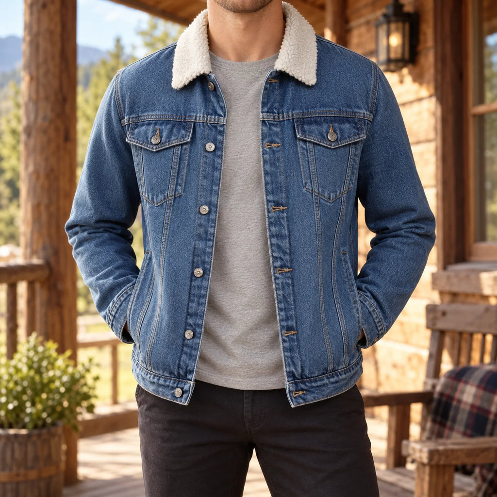 Emmett  - Sherpa Lined Denim Jacket