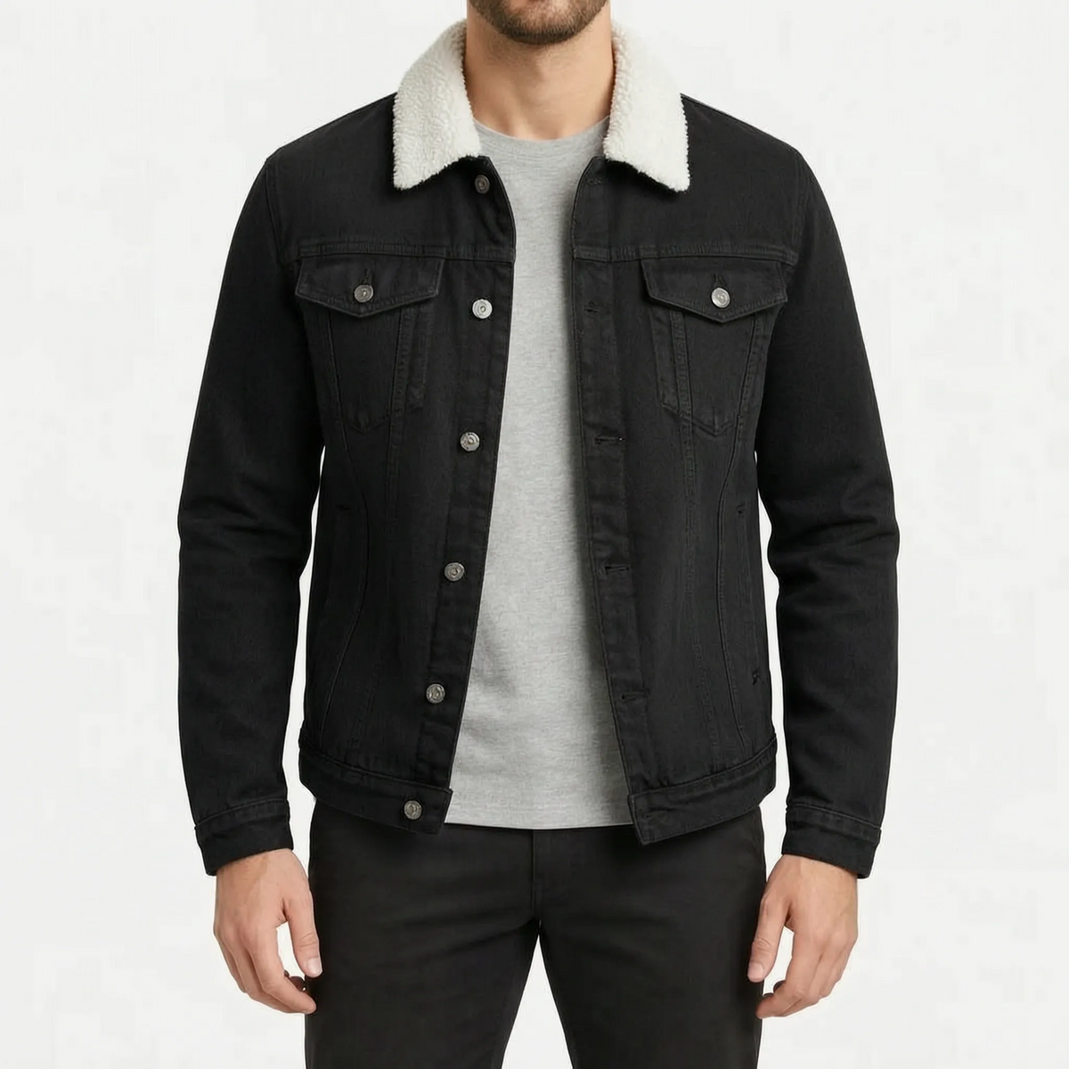 Emmett  - Sherpa Lined Denim Jacket