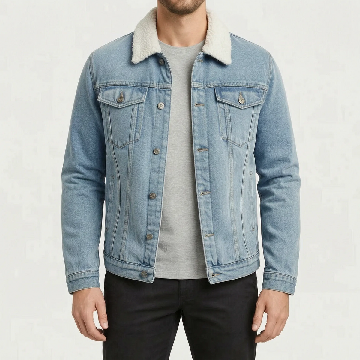 Emmett  - Sherpa Lined Denim Jacket